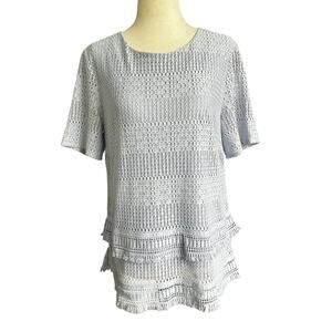 Banana Republic Blue Lined Blouse Women's Size Medium | 5-31